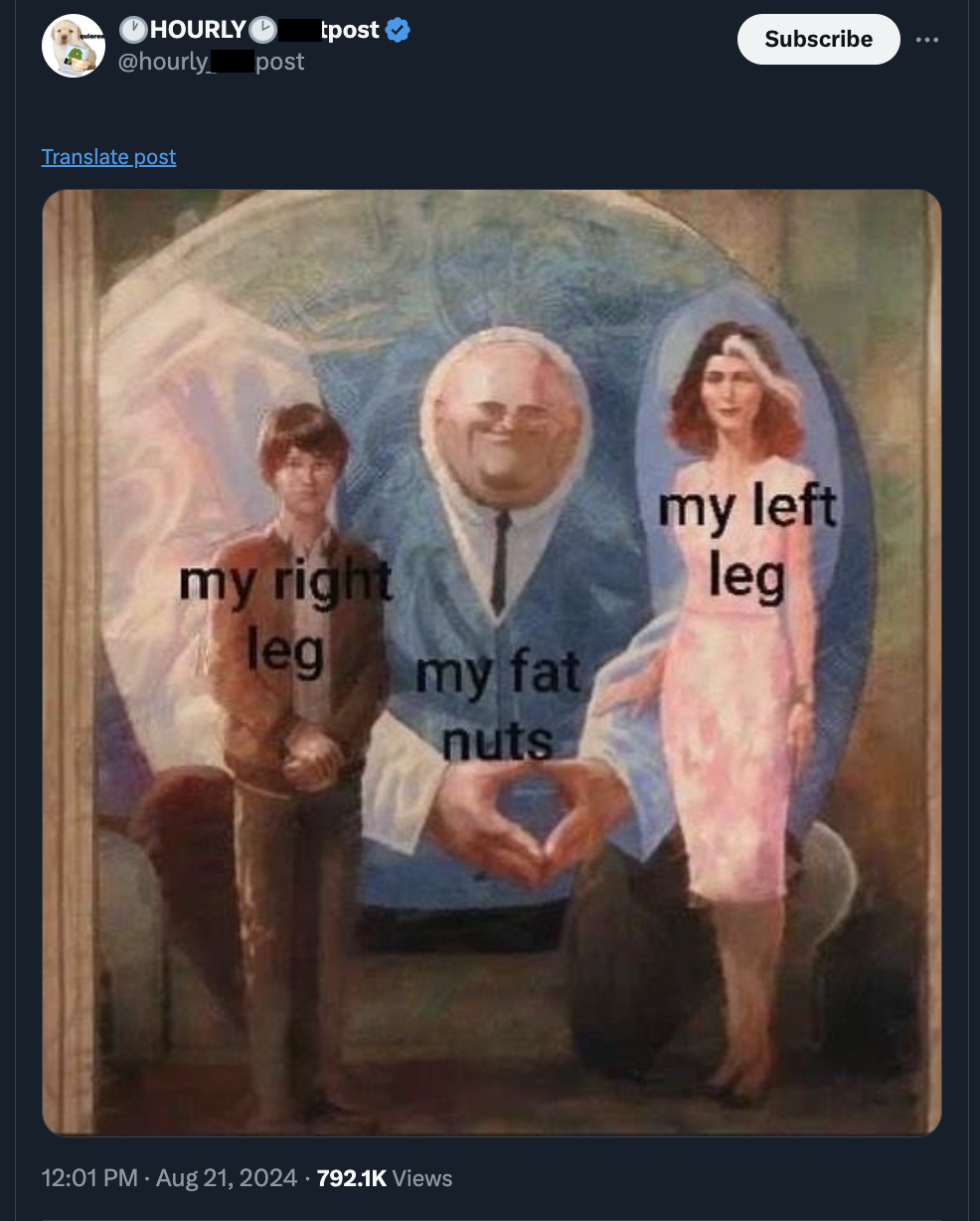 my right leg my left leg - Hourly post Translate post tpost Subscribe my right leg my left leg my fat nuts Views